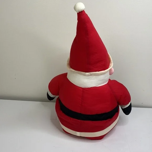 Vintage Puffy Nylon Parachute Santa Plush Stuffed 20" - Picture 3 of 8